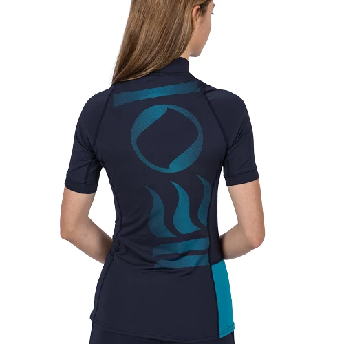 Fourth Element Women's Ocean Positive Short Sleeve Hydroskin Rash Vest - Midnight Navy - Image 2