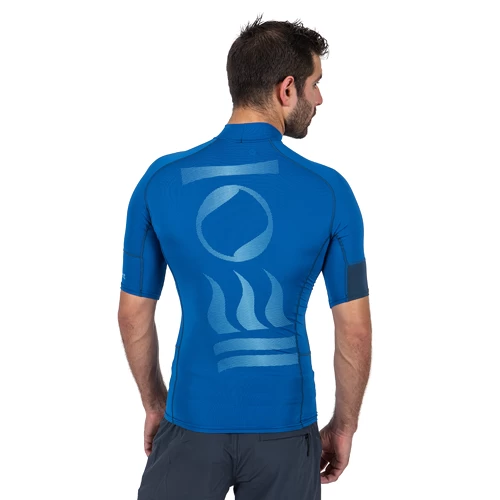 Fourth Element Men's Ocean Positive Short Sleeve Hydroskin Rash Vest - Scuba Blue - Image 2