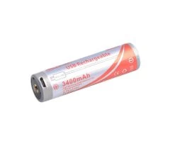 OrcaTorch 18650 Micro USB Rechargeable Battery - 3400mAh
